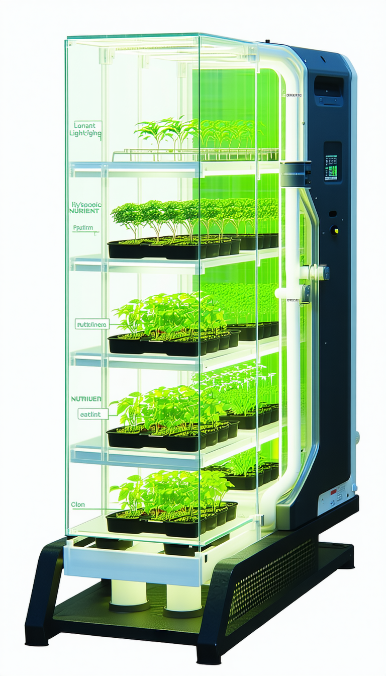 A Large, Multi-layered Greenhouse Filled With Various Plants