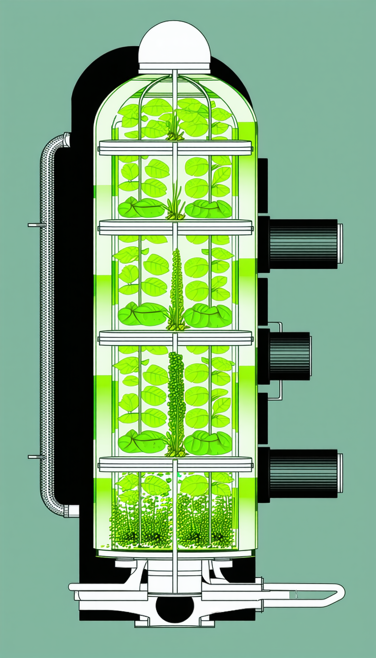 A Large, Multi-layered Greenhouse Filled With Various Plants