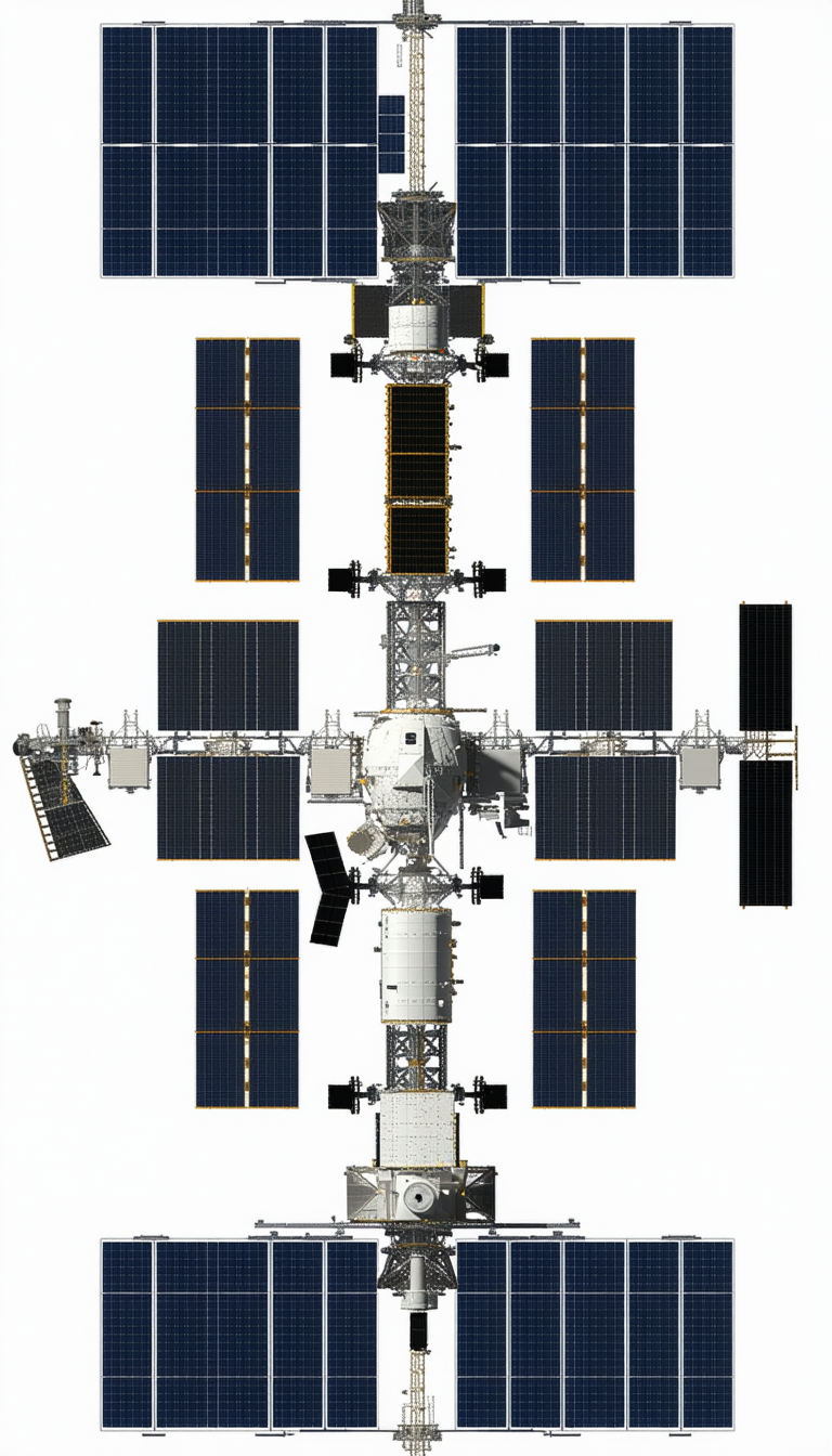 A Large Spacecraft Is Shown In A White And Black Image