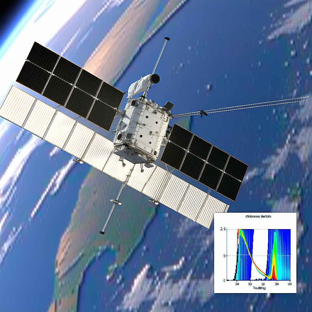A Satellite Flying High Above The Earth, Capturing A Beautiful View Of The Planet