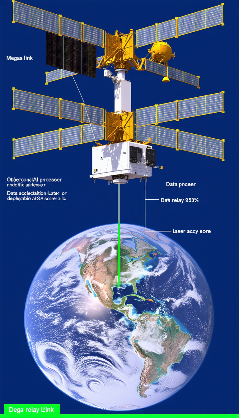 A Large Satellite Dish That Is Connected To A Spacecraft
