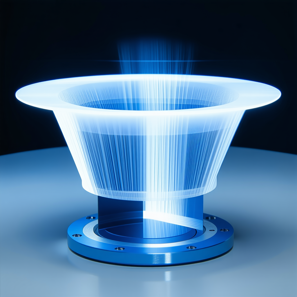 A Blue Light Source, Possibly A Light Bulb Or A Blue Light, Emanating From A Central Point