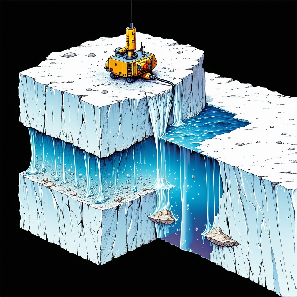cartoon illustration submarine shown