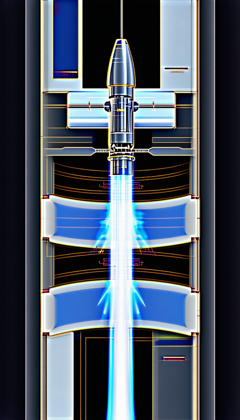 A Blue And White Light Is Coming Out Of A Tube