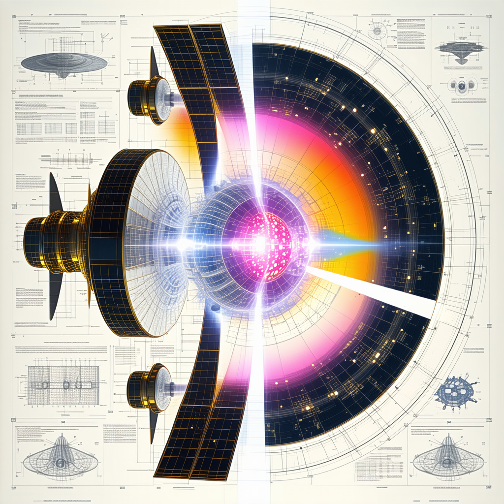 A Large, Colorful, And Detailed Illustration Of A Space Station Is Displayed On A White Background