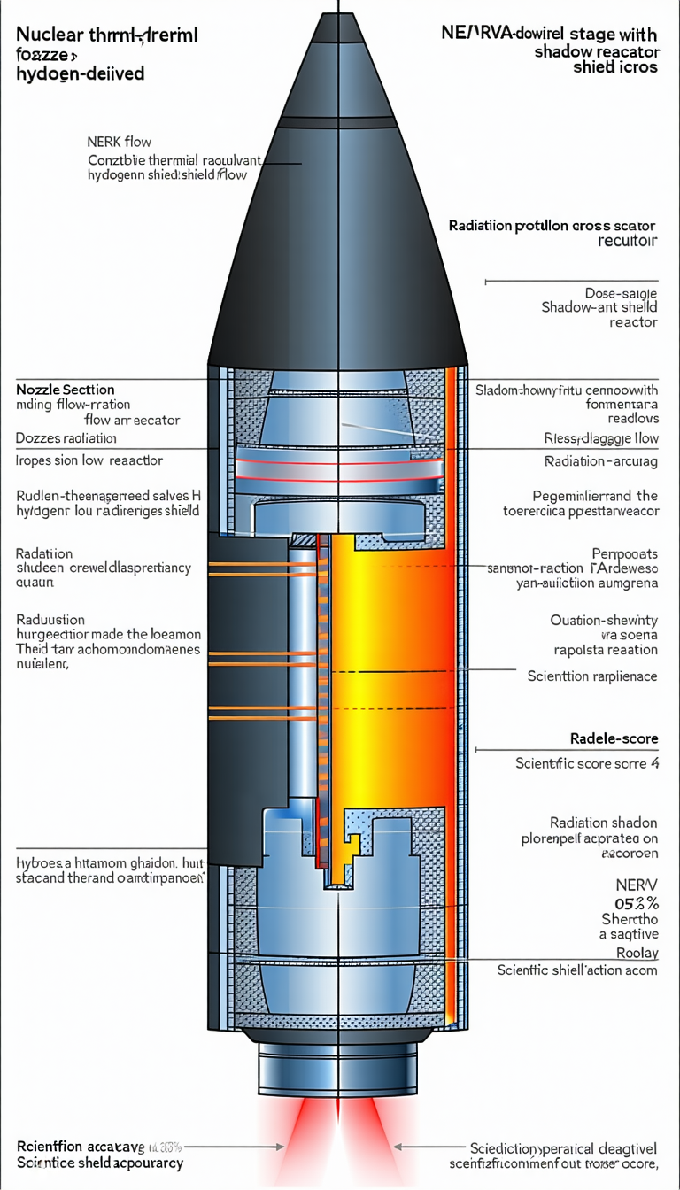 The Image Is A Diagram Of A Rocket Engine, Showing The Various Components And Their Functions