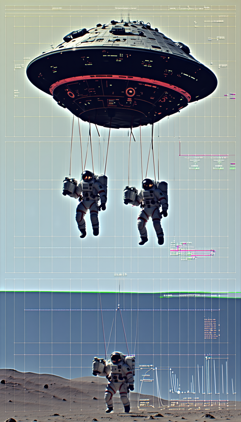 image, there astronauts hanging from