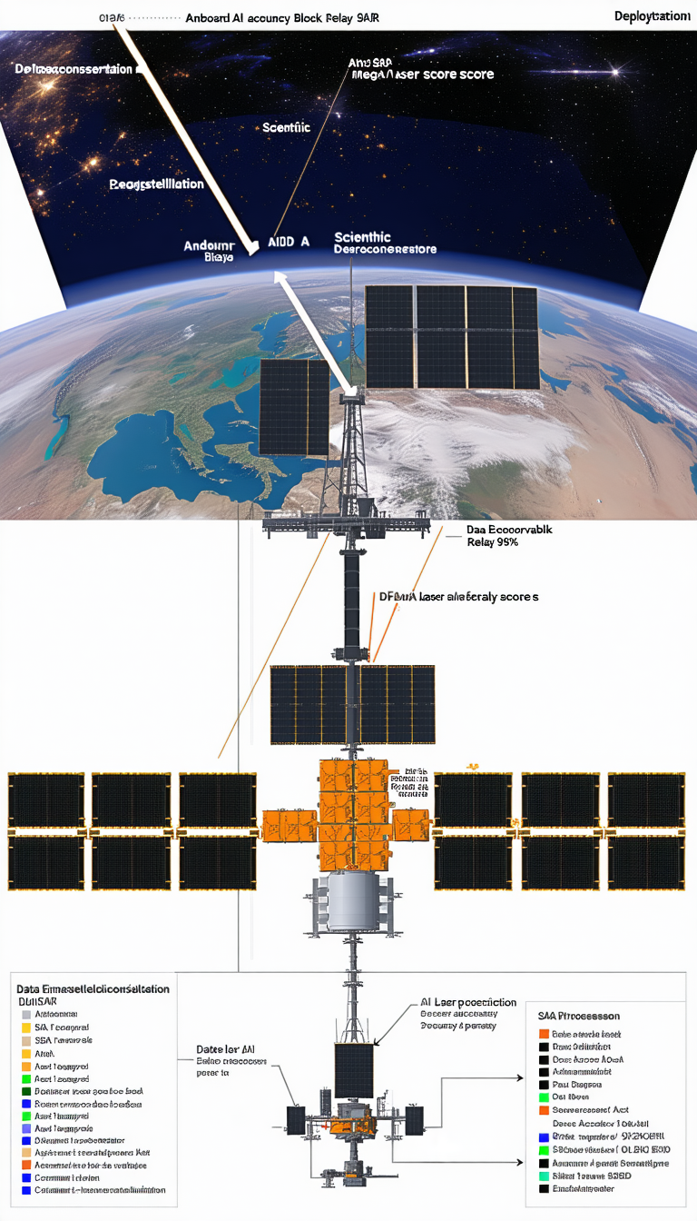 A Satellite Is Shown In The Image, With A Large Orange Cross On The Front
