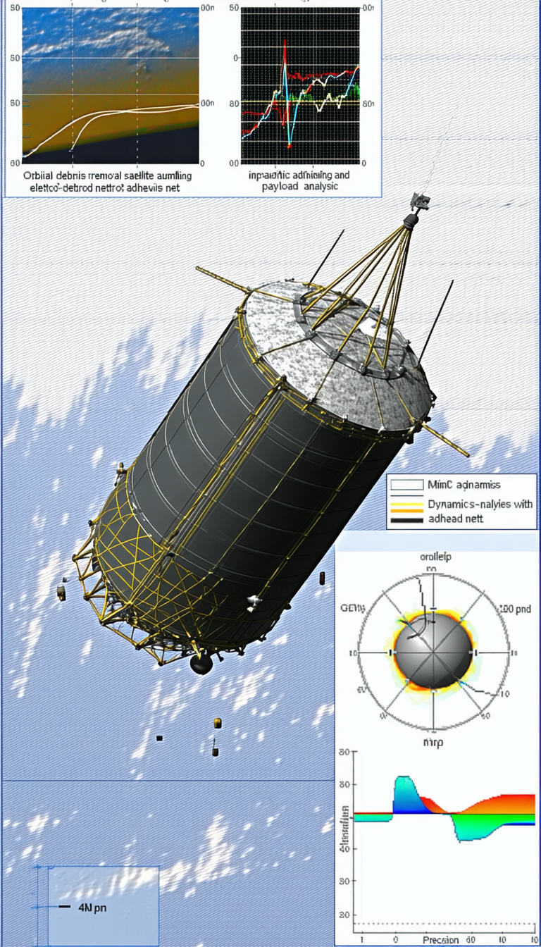 A Large Satellite In Space, With A Yellow And Black Color Scheme