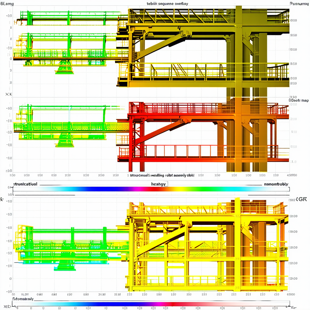 The Image Is A Graphical Representation Of A Large Structure, Possibly A Bridge Or A Building