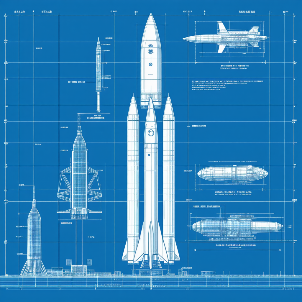 A Blue Diagram Shows The Different Parts Of A Space Shuttle
