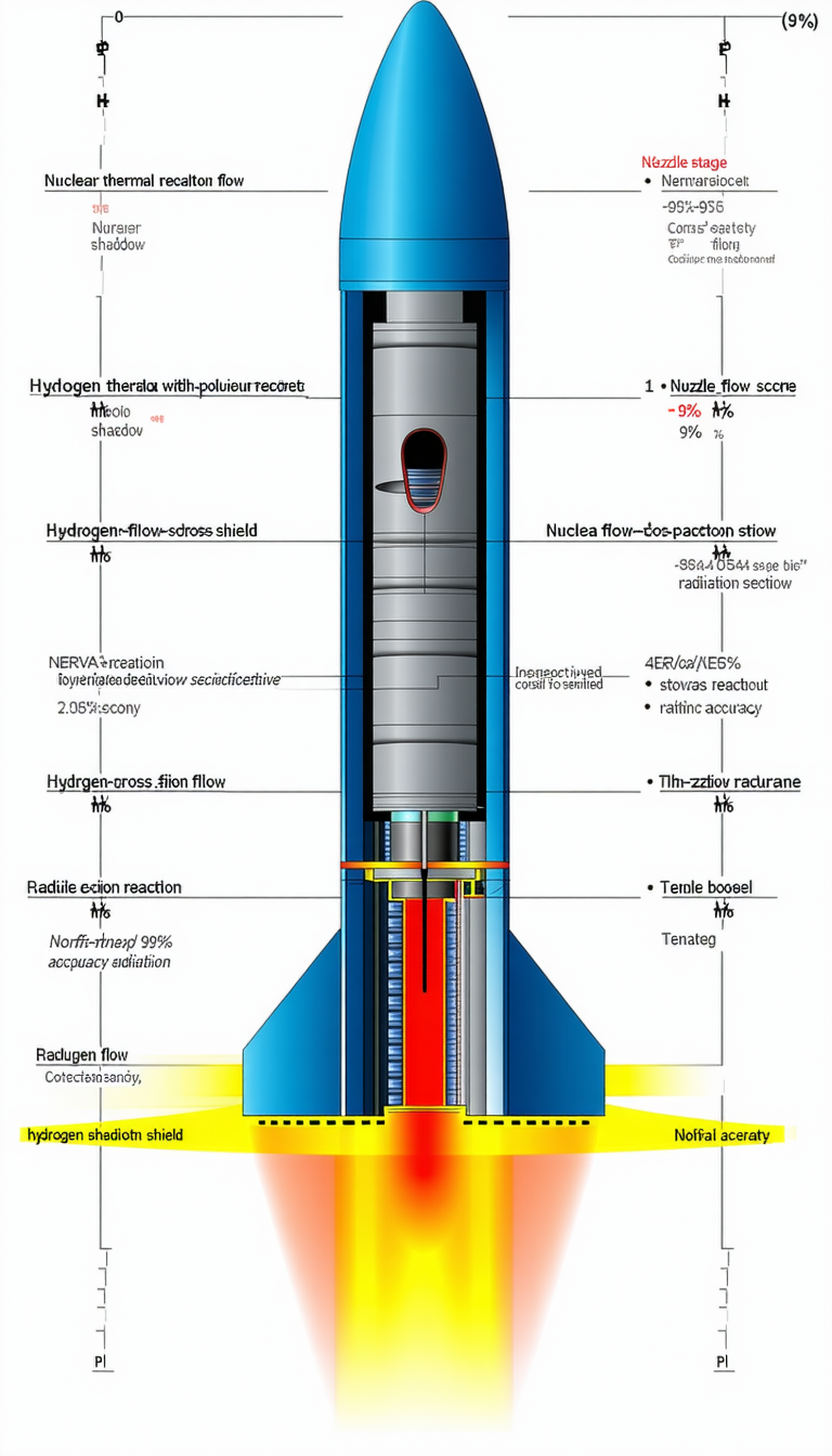 The Image Is A Diagram Of A Rocket Engine, Showing The Various Components And Their Functions