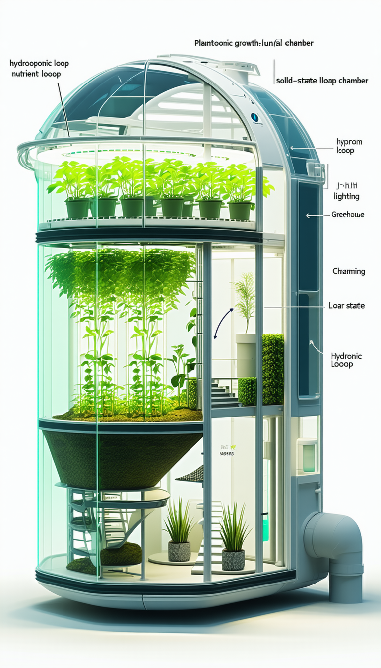 The Image Is A Three-dimensional Drawing Of A Building With A Large Greenhouse On Top