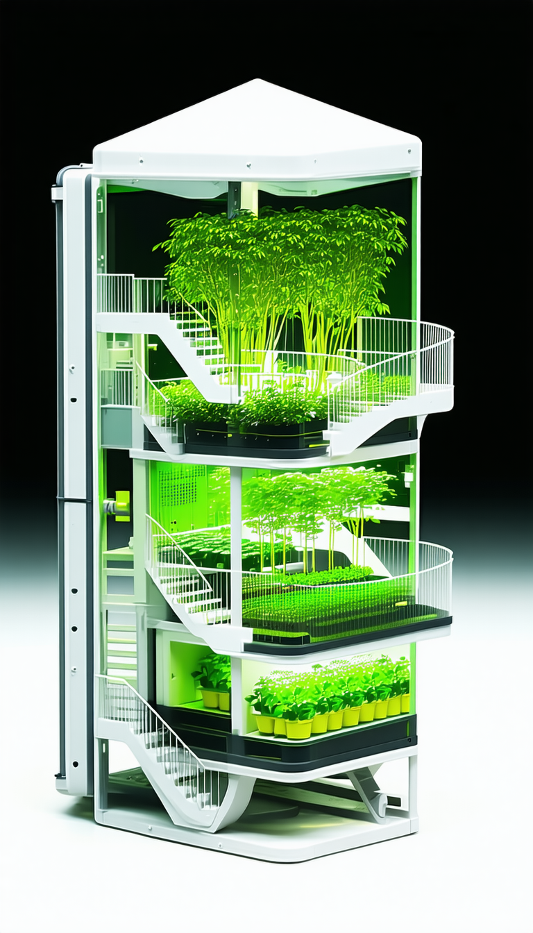 A Large, Multi-level Greenhouse Filled With Various Plants