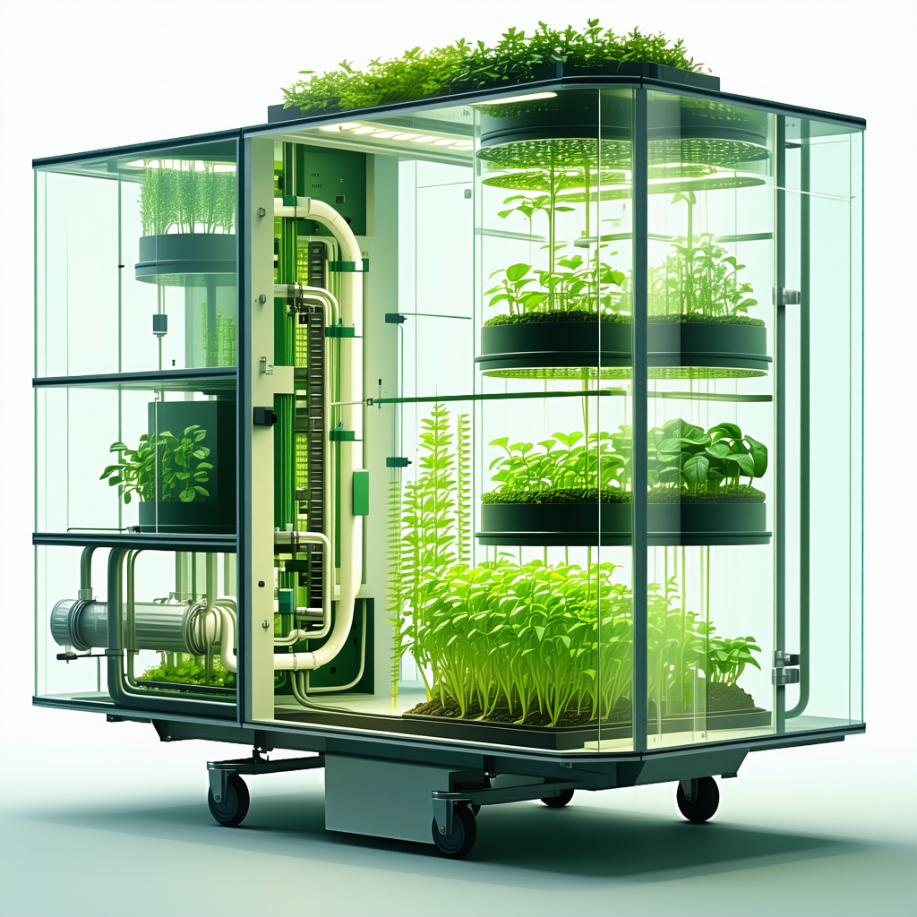 A Large, Glass-walled Structure Filled With Various Plants