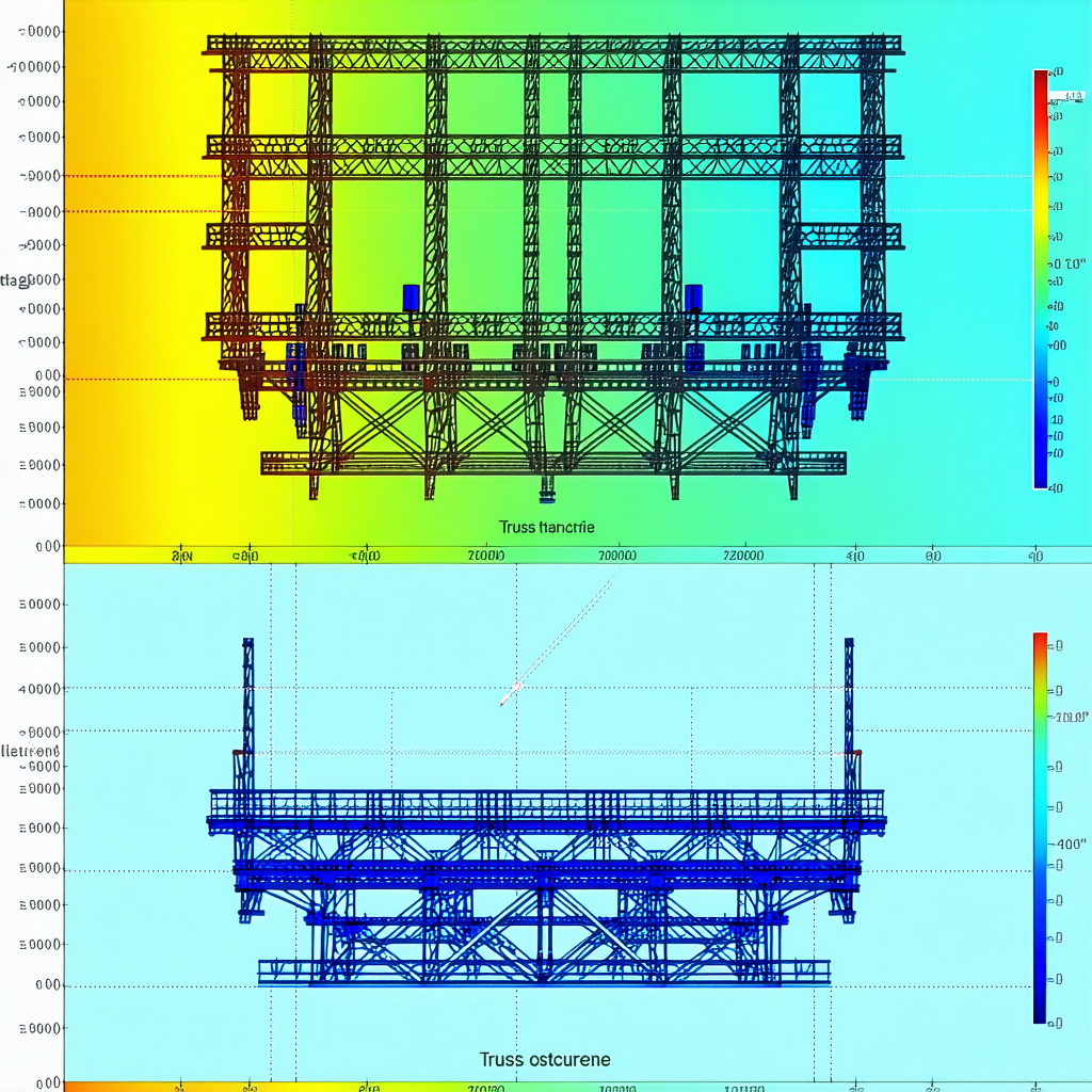 A Large Blue Structure With A Metal Frame