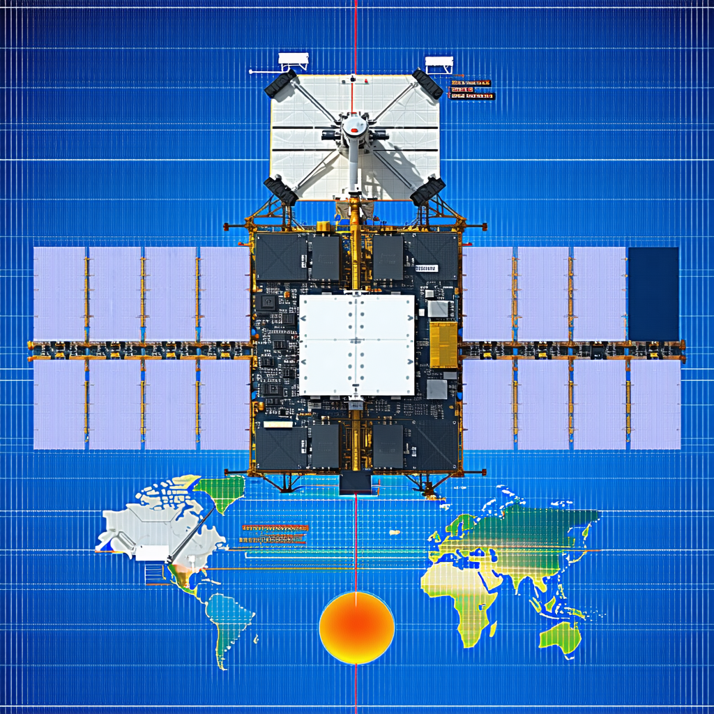 A Space Satellite, Possibly A Space Shuttle, Floating In The Air Above The Earth