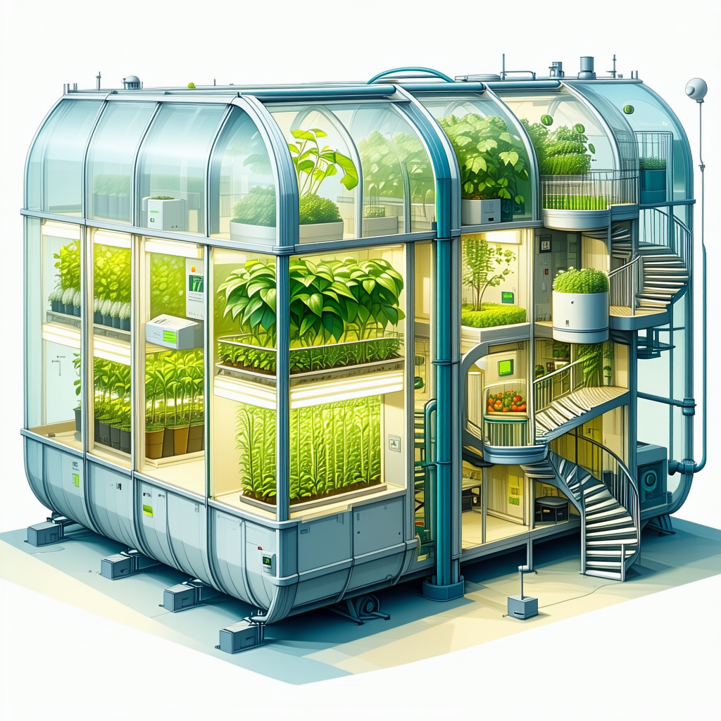 A Large, Multi-level Greenhouse Filled With Various Plants