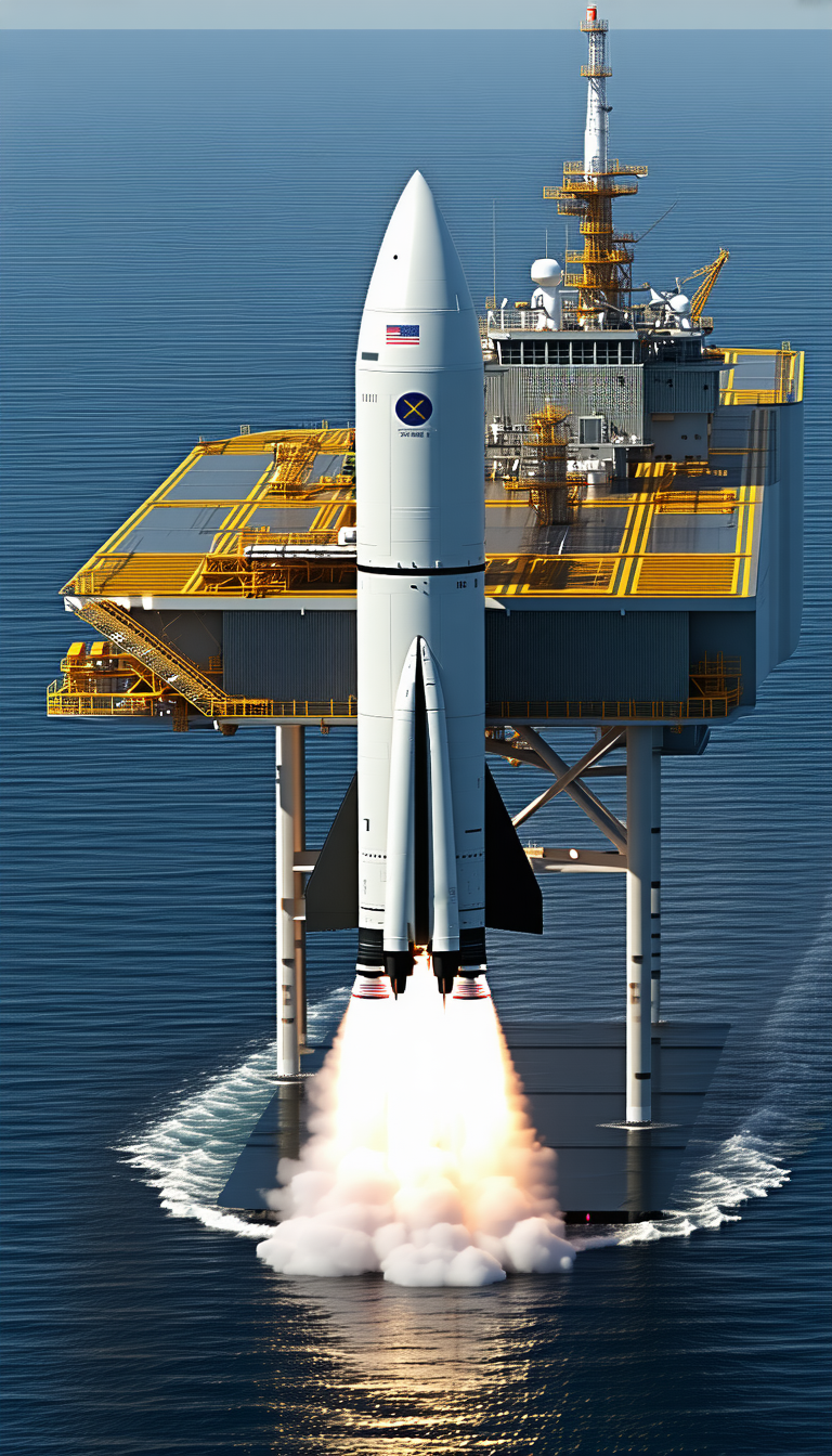 A Space Shuttle On A Platform, With The Shuttle Being The Main Focus Of The Scene