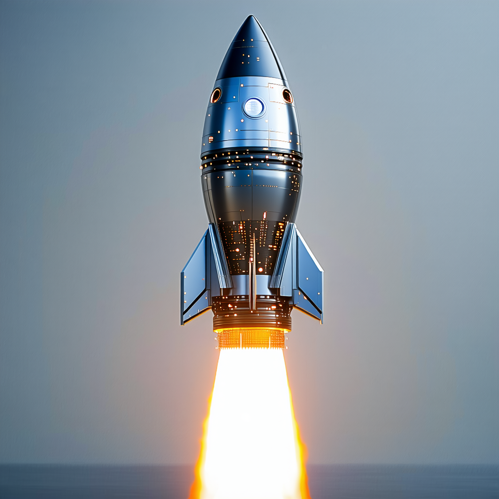 A Rocket Is Seen In The Sky, With Its Tail End Visible