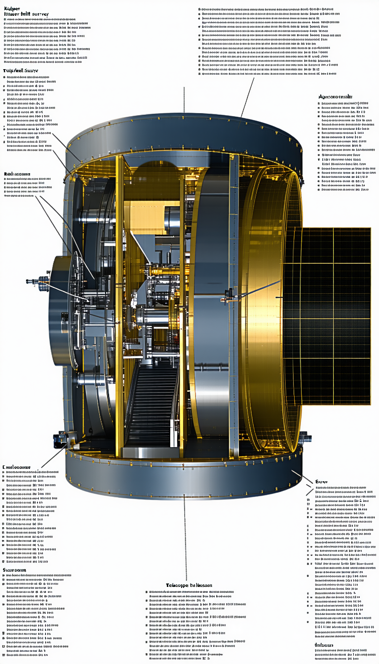 A Large, Round, Metallic Structure Is Shown In A Diagram, With Various Parts Labeled
