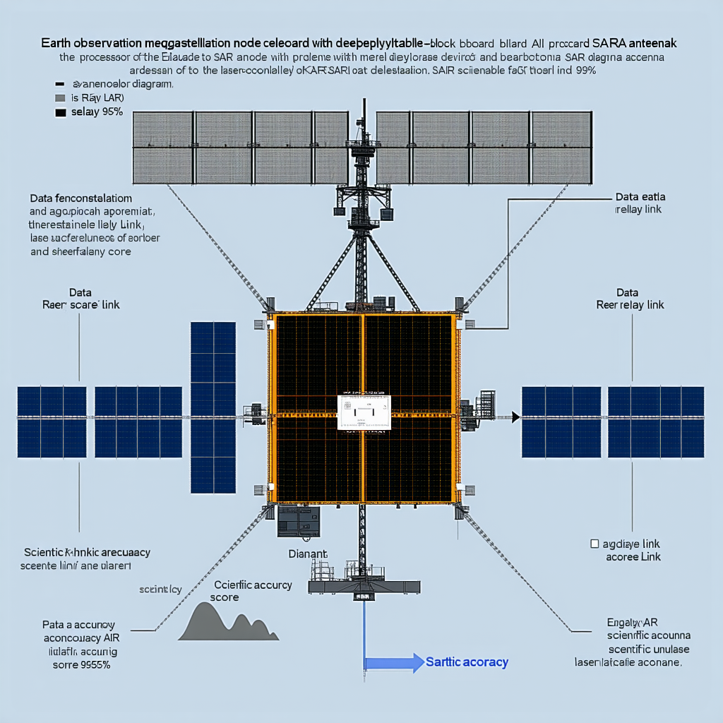 The Image Is A Diagram Showing The Different Components Of A Satellite