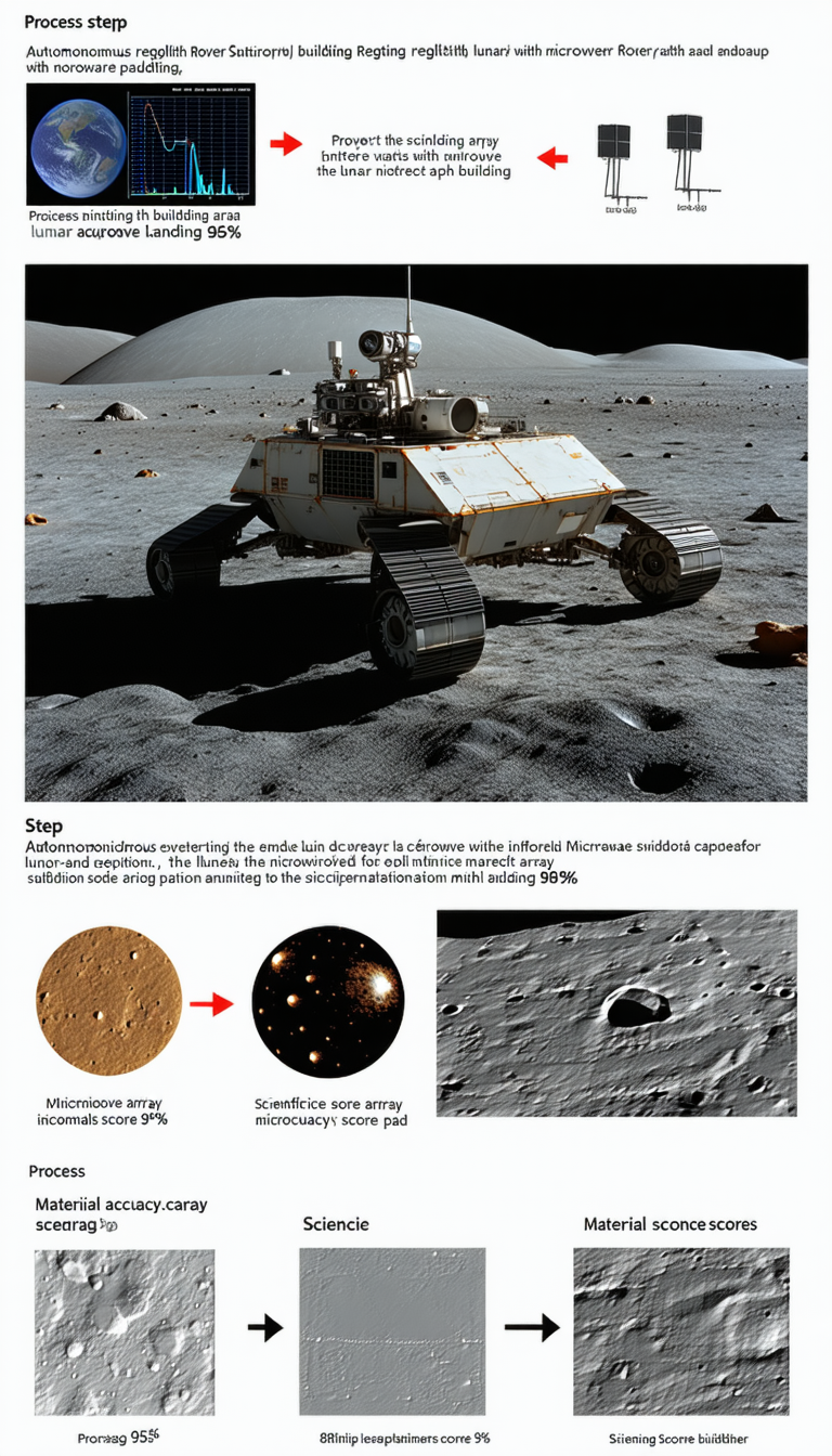 The Image Is A Poster That Features A Robotic Vehicle On A Moon Surface