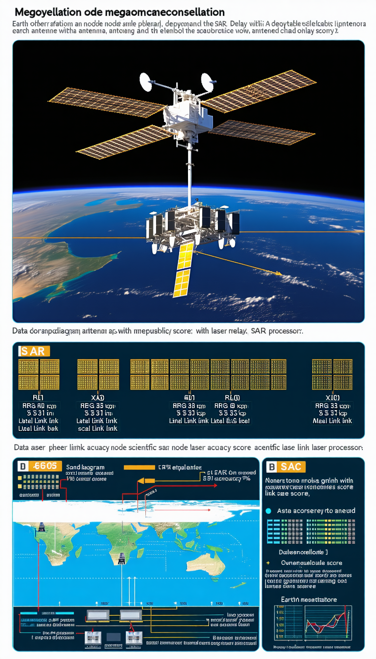 The Image Is A Diagram Showing The Different Components Of A Satellite