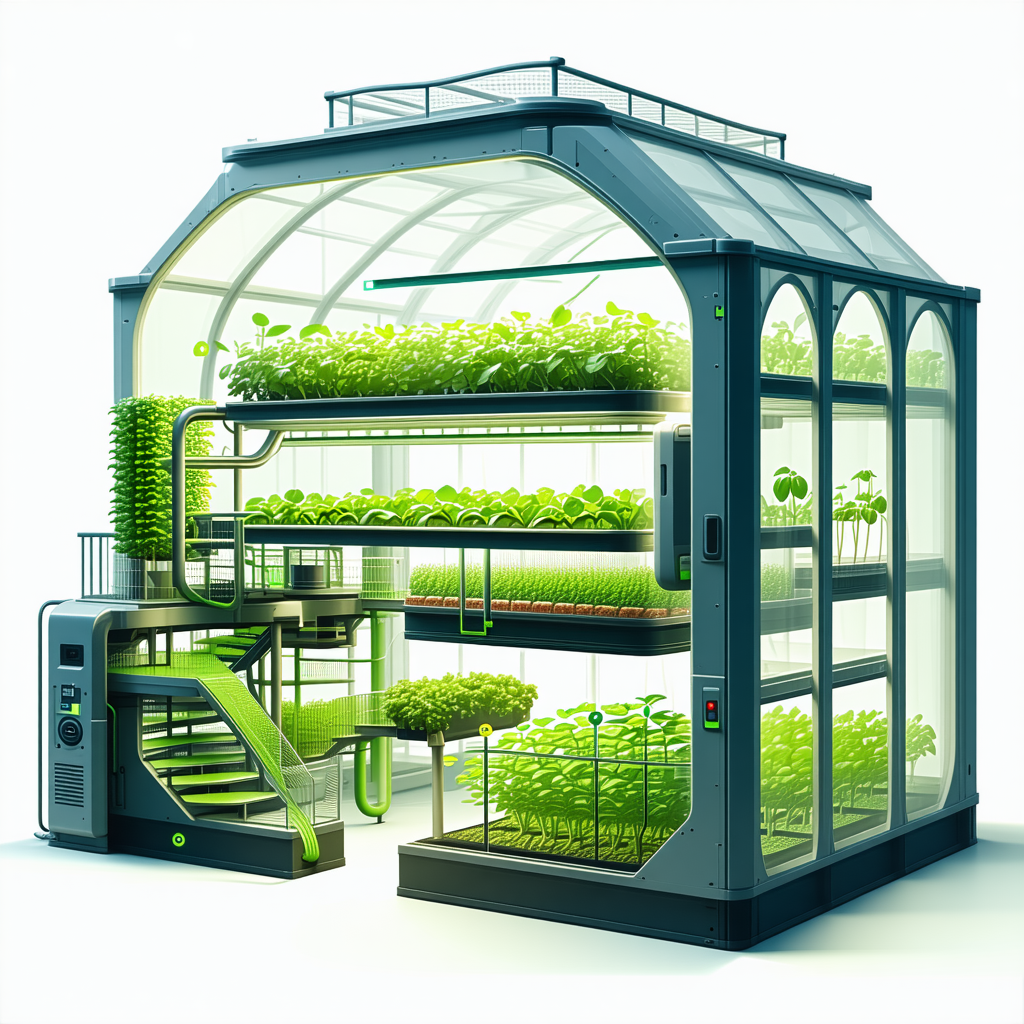 A Large, Multi-level Greenhouse Filled With Various Plants