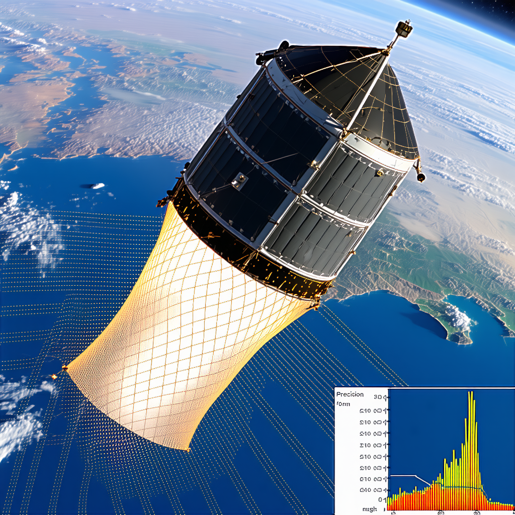 A Large Spacecraft, Possibly A Satellite Or A Space Shuttle, Flying High Above The Earth