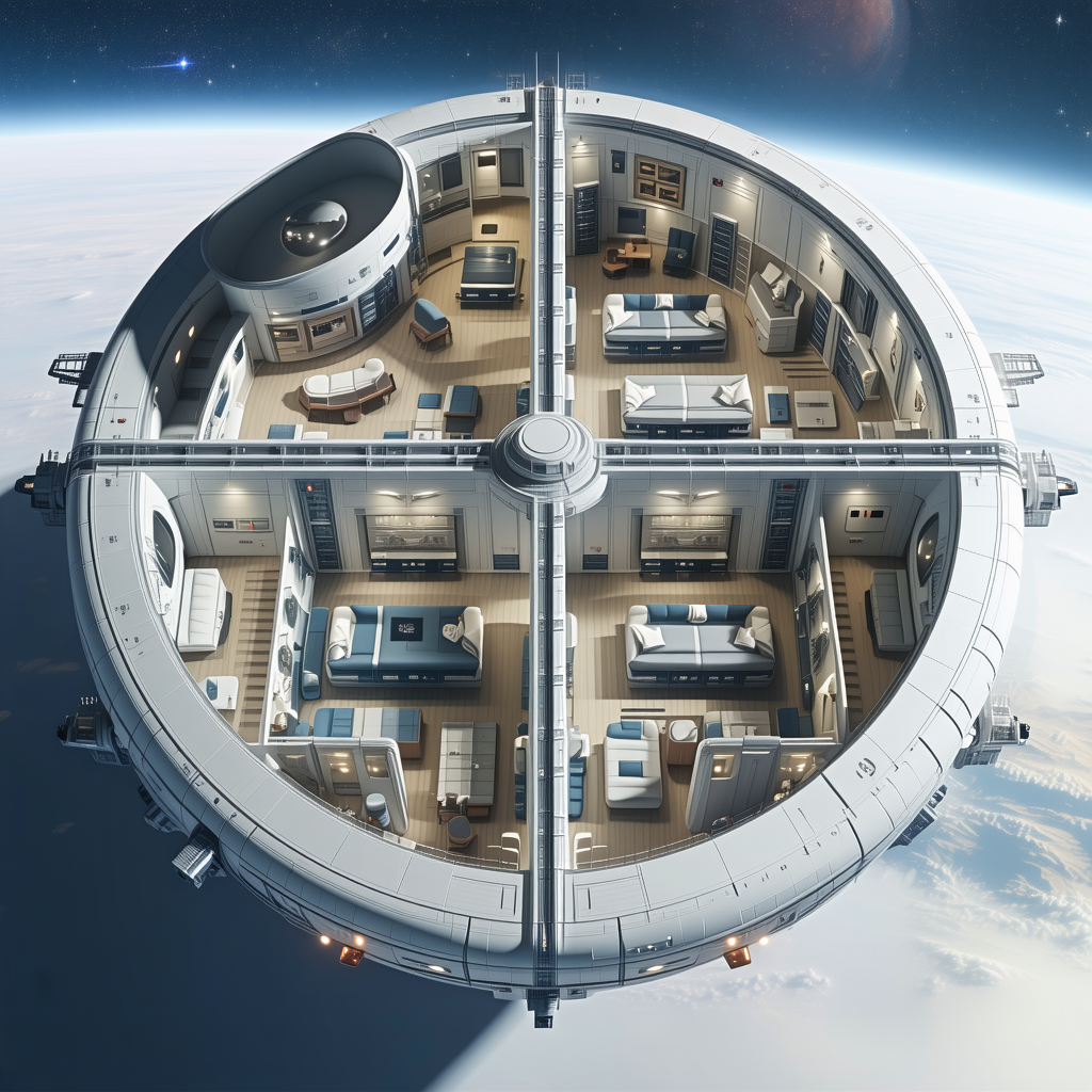 computer-generated (CGI) representation space station