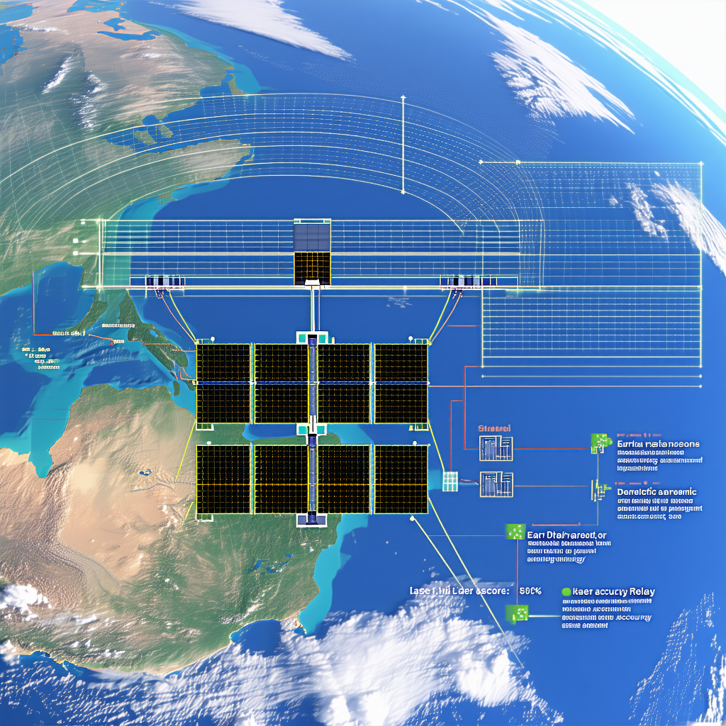 detailed illustration satellite system