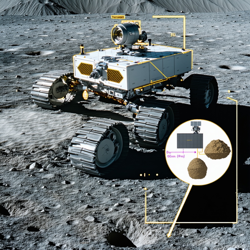 A Robotic Vehicle Is Parked On The Surface Of The Moon