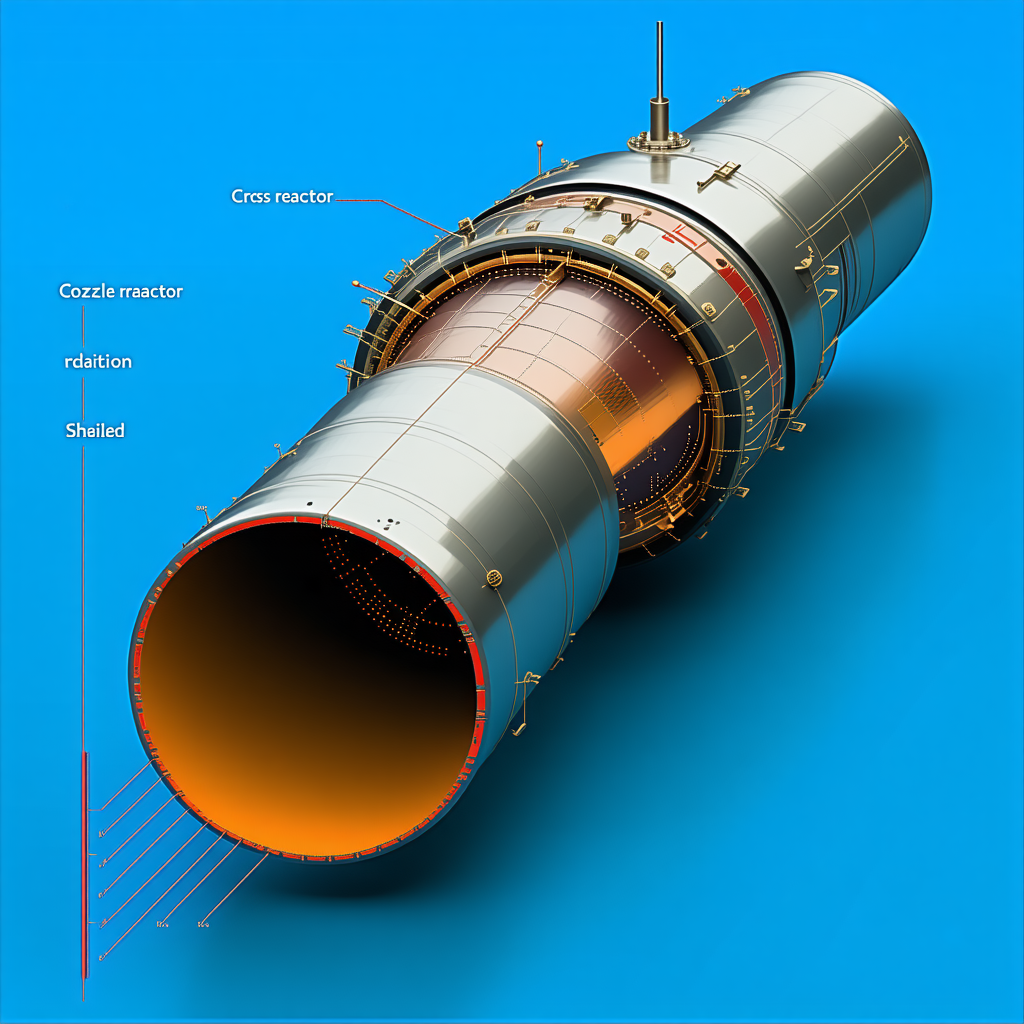 A Large Pipe Is Shown In A Blue Background