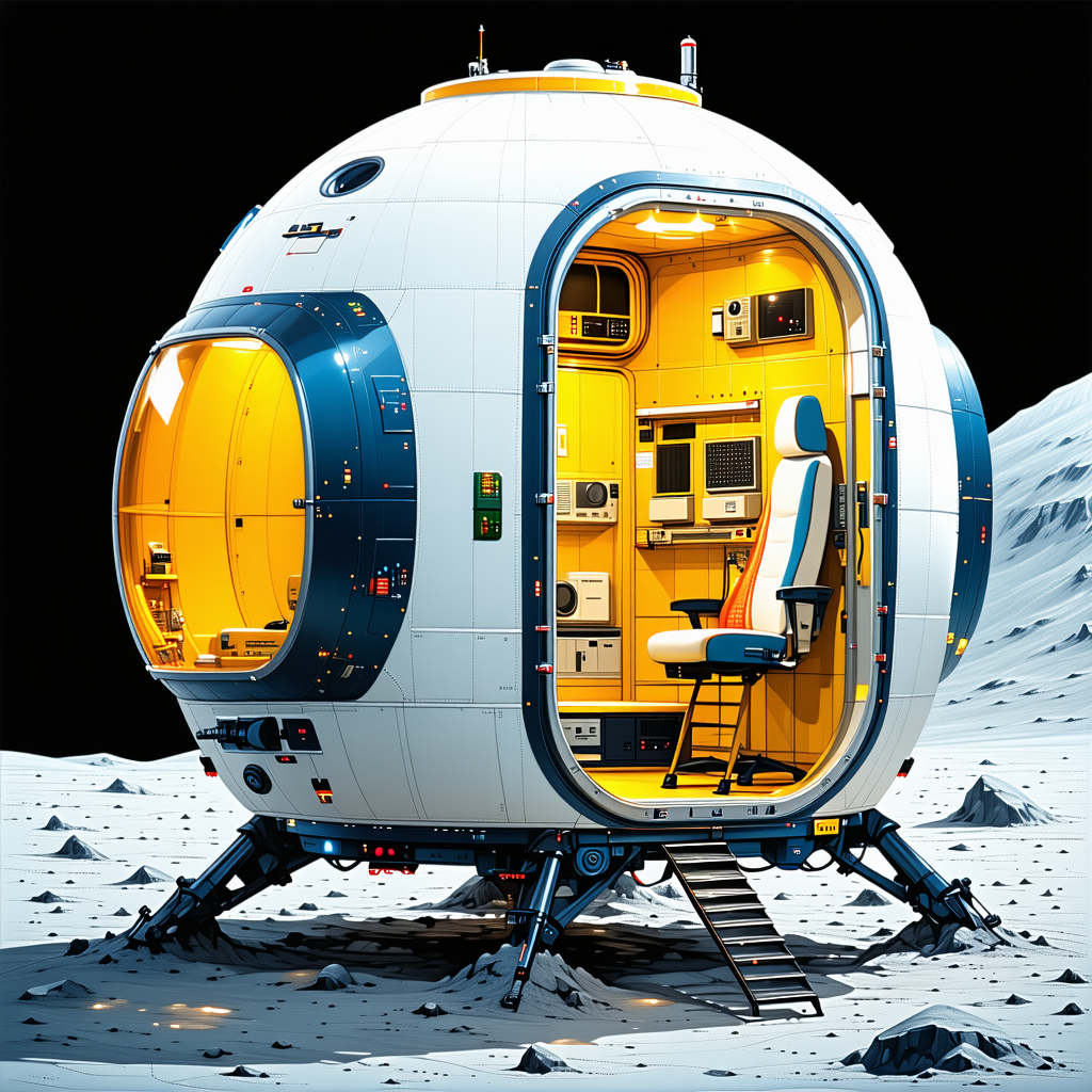 A Futuristic Spacecraft With A Large Dome-shaped Structure On Top