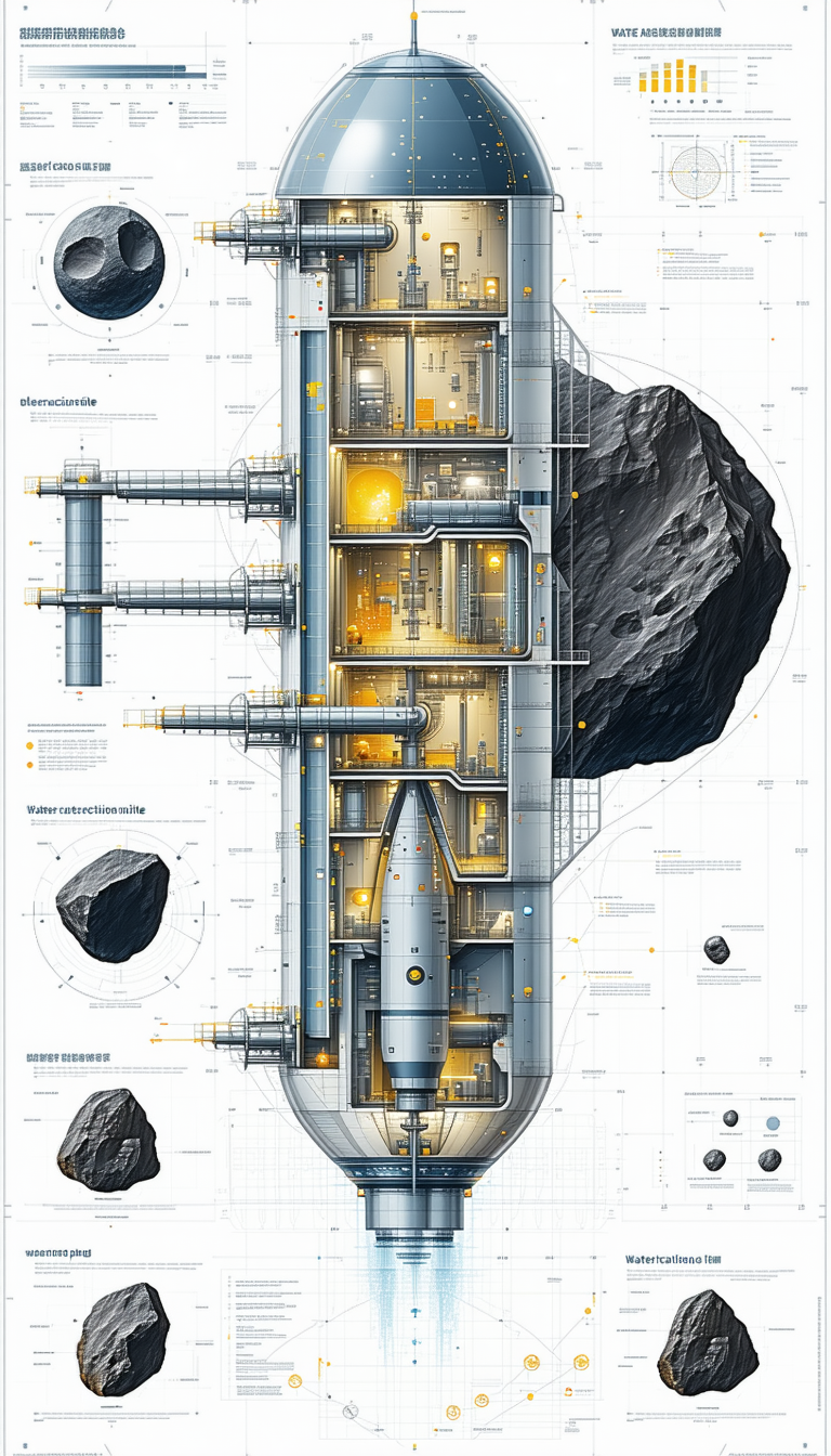 detailed illustration space station