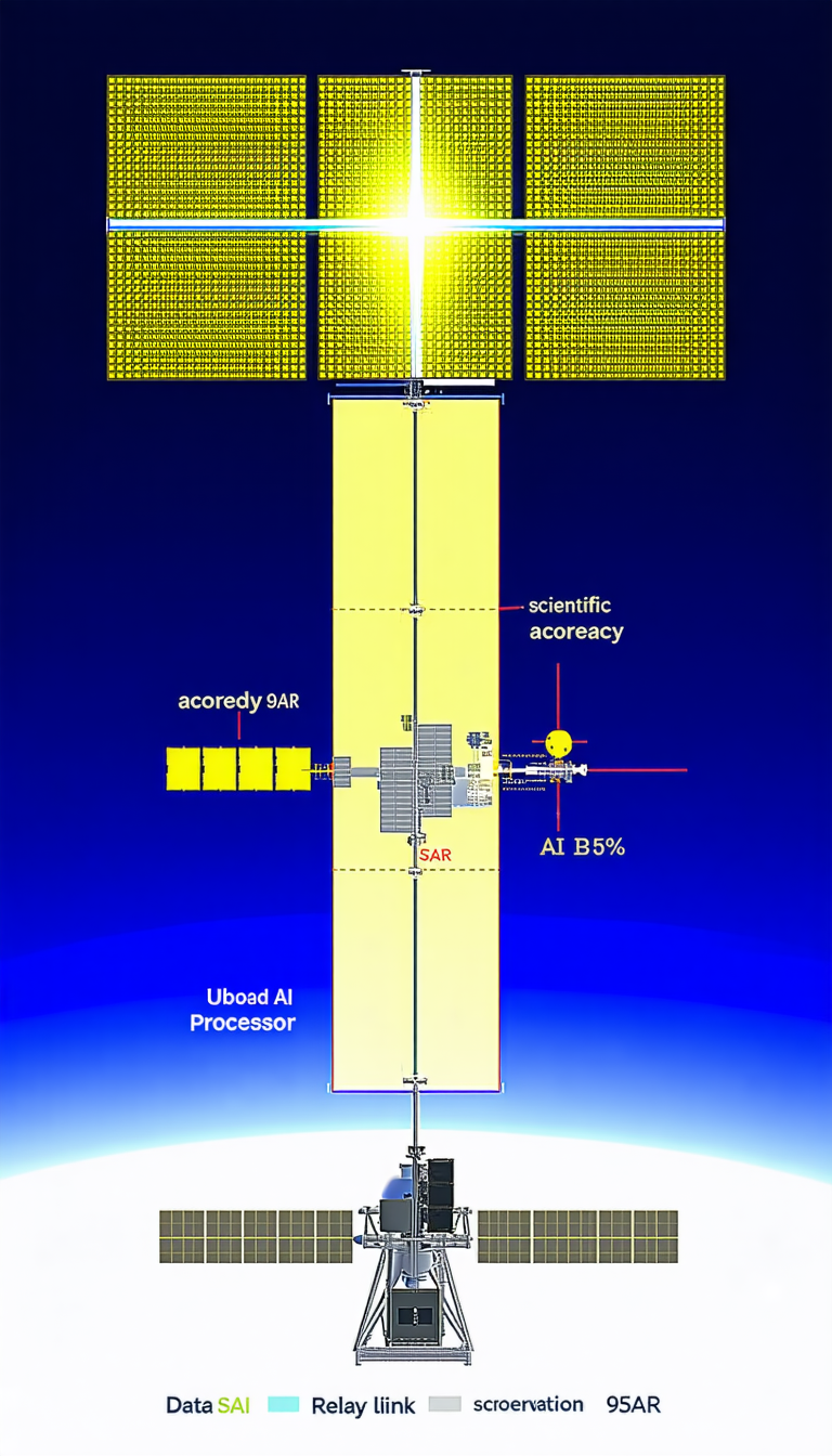 The Image Is A Diagram Of A Space Station, Showing The Various Components And Their Functions