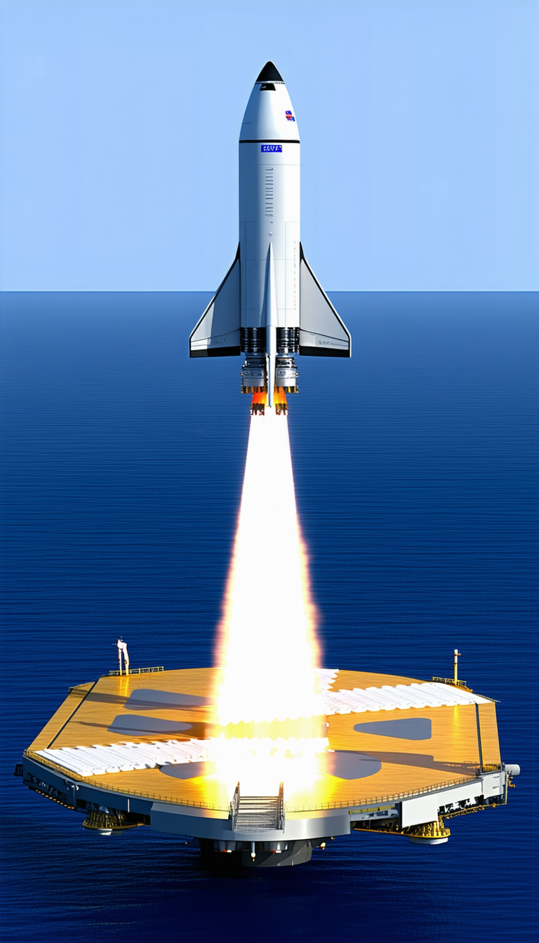 A Space Shuttle Launching Into The Sky, With A Trail Of Smoke Behind It