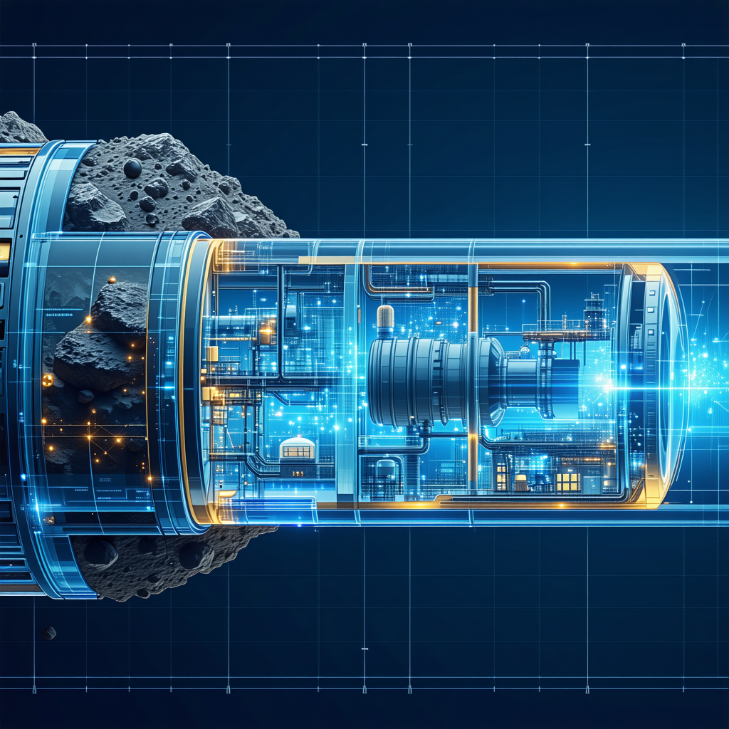 futuristic spacecraft large, blue