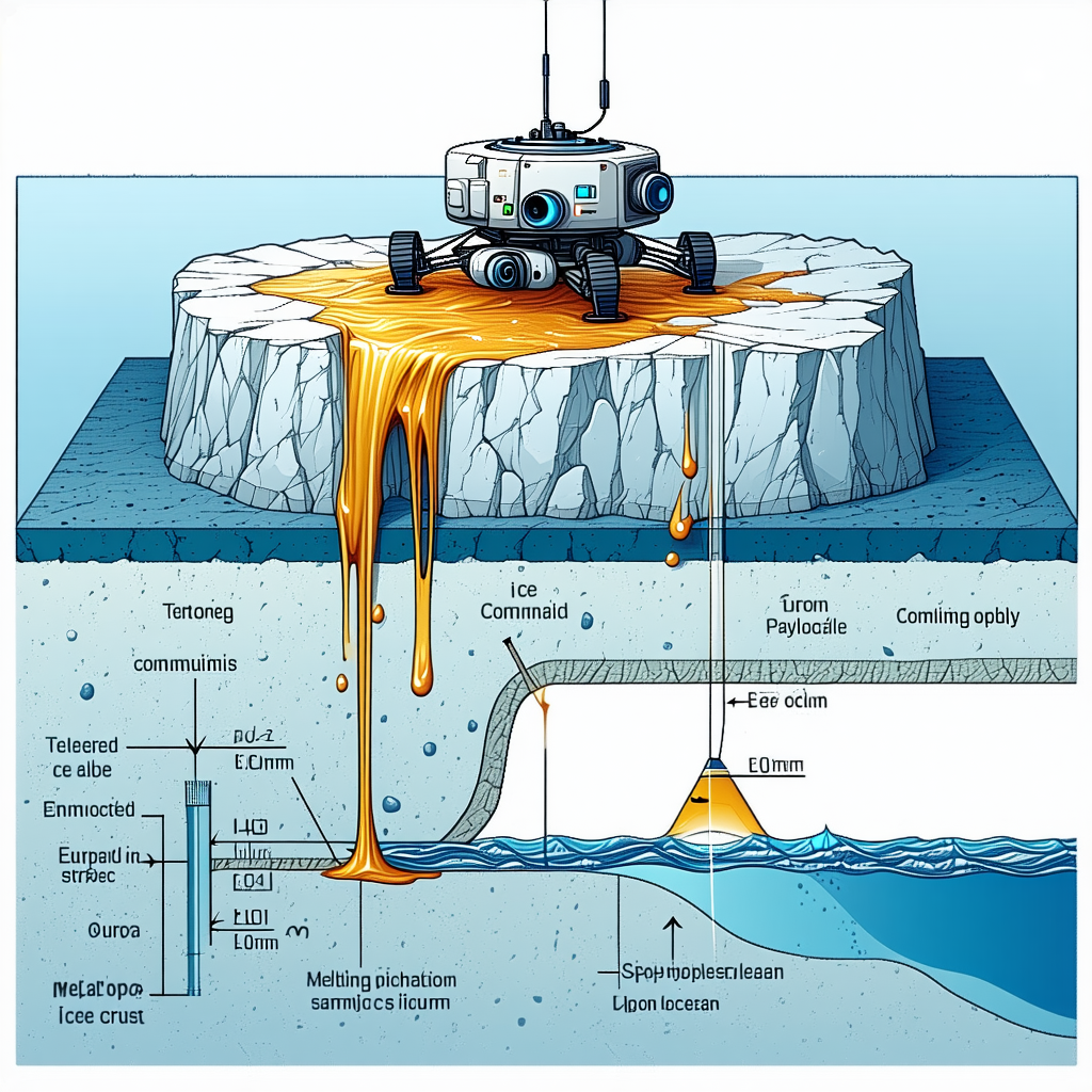 The Image Is A Cartoon Drawing Of A Robotic Submarine, Which Is Situated Underwater
