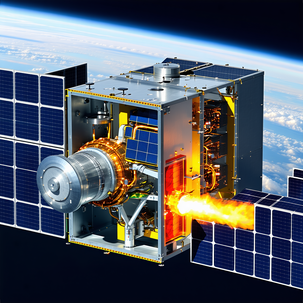 A Spacecraft With A Large Engine On The Side