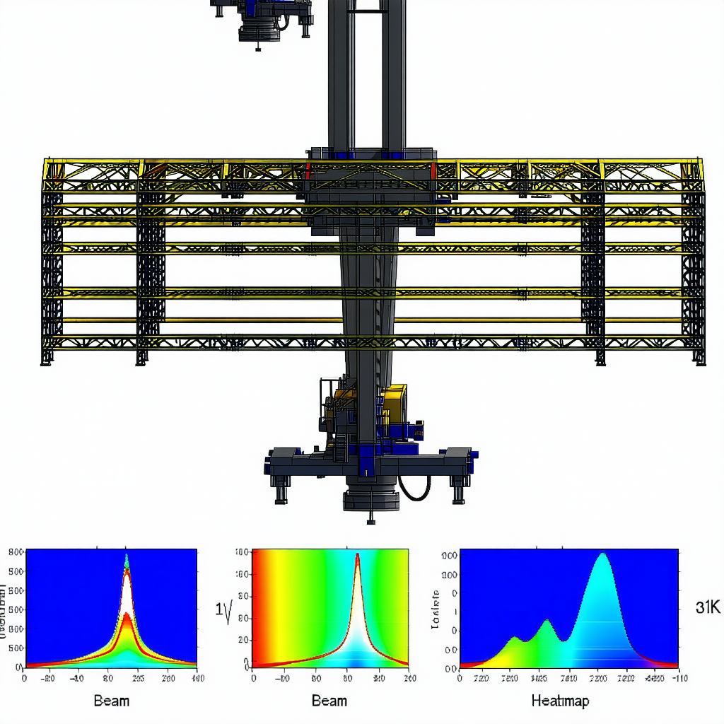 The Image Is A 3d Computer-generated Model Of A Large Structure, Possibly A Bridge Or A Building