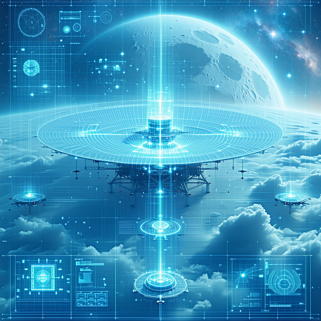 In The Image, There Is A Large Space Station Floating In The Sky