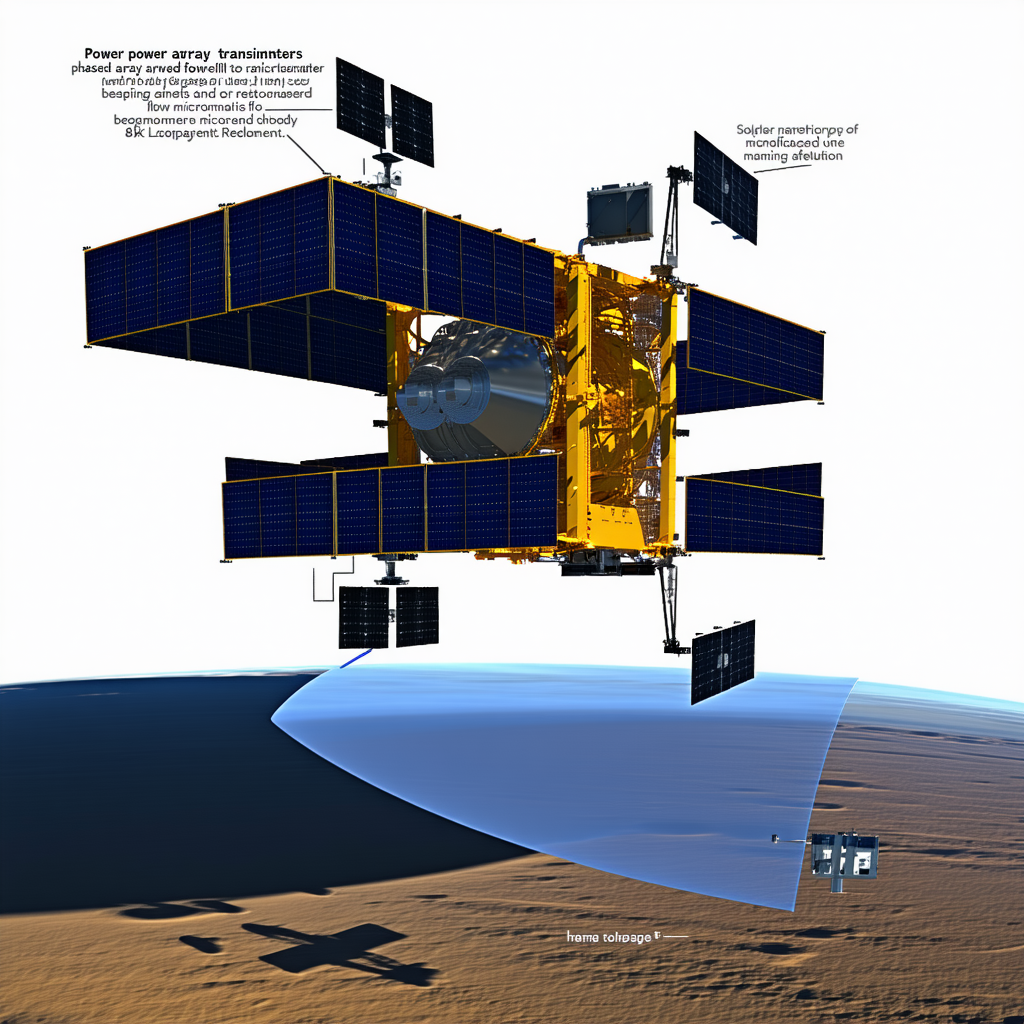 A Spacecraft With A Large Antenna On Top Of It