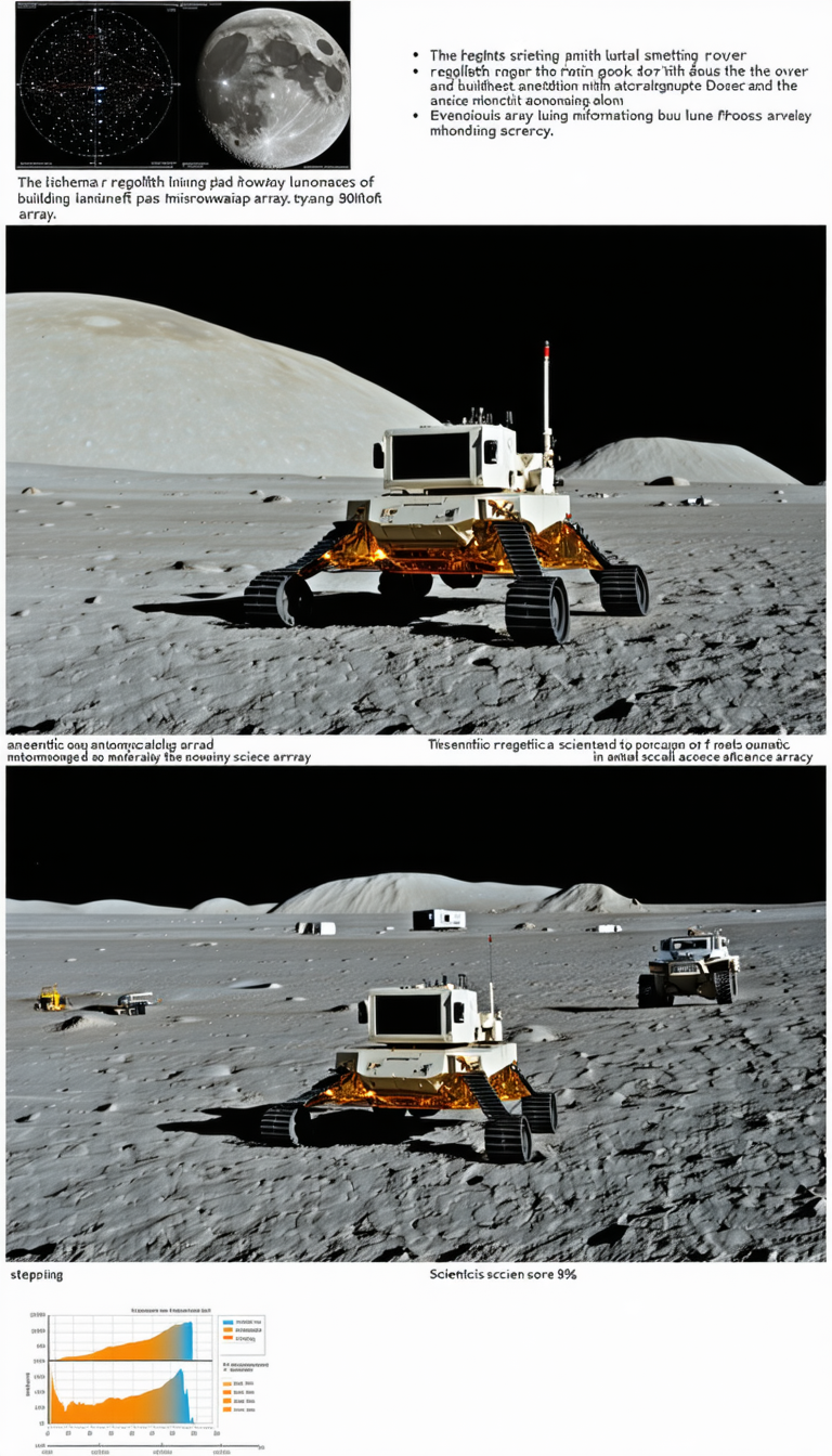 The Image Is A Split-screen View Of A Rover On The Moon