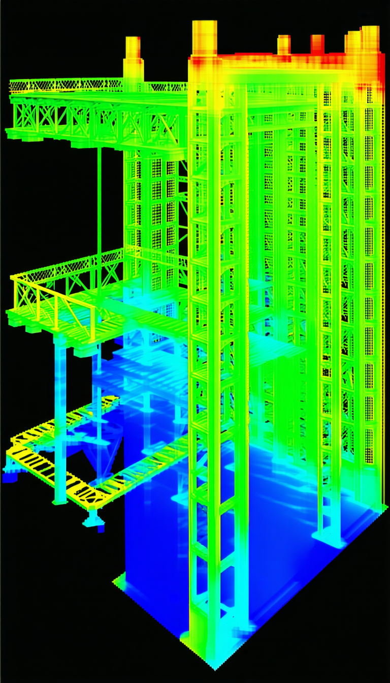 The Image Is A 3d Model Of A Large Building, Possibly A Skyscraper
