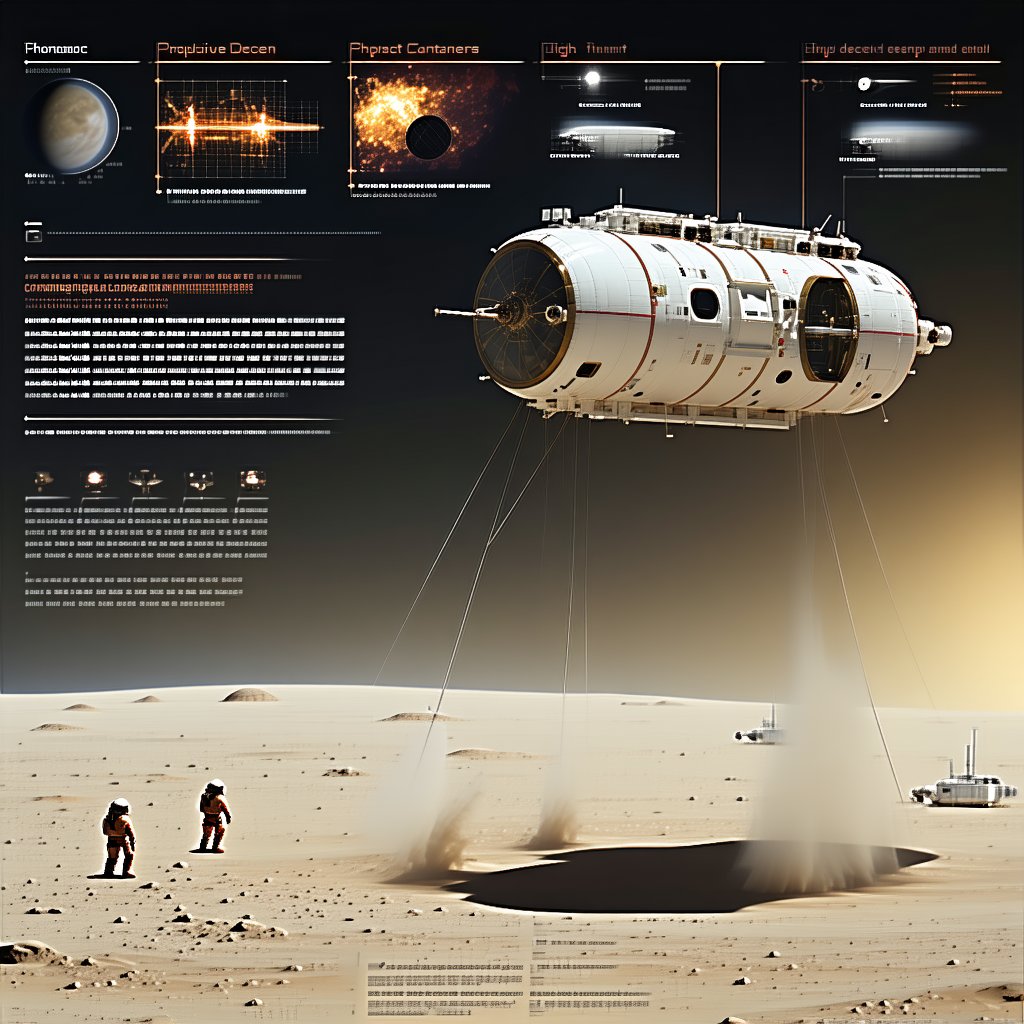A Space Shuttle Is Shown In A Poster, With A Description Of Its Features