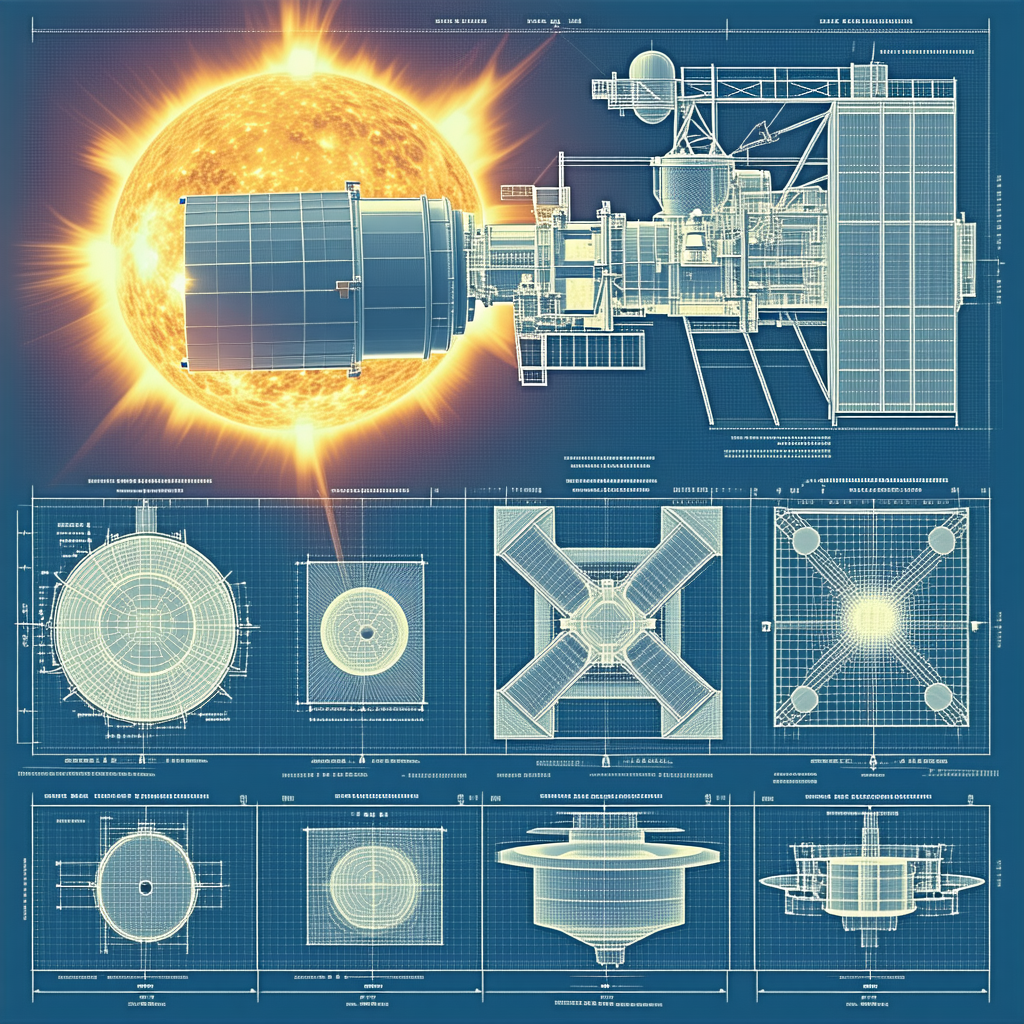 A Blueprint Of A Space Station Is Displayed, Showing The Various Components Of The Station
