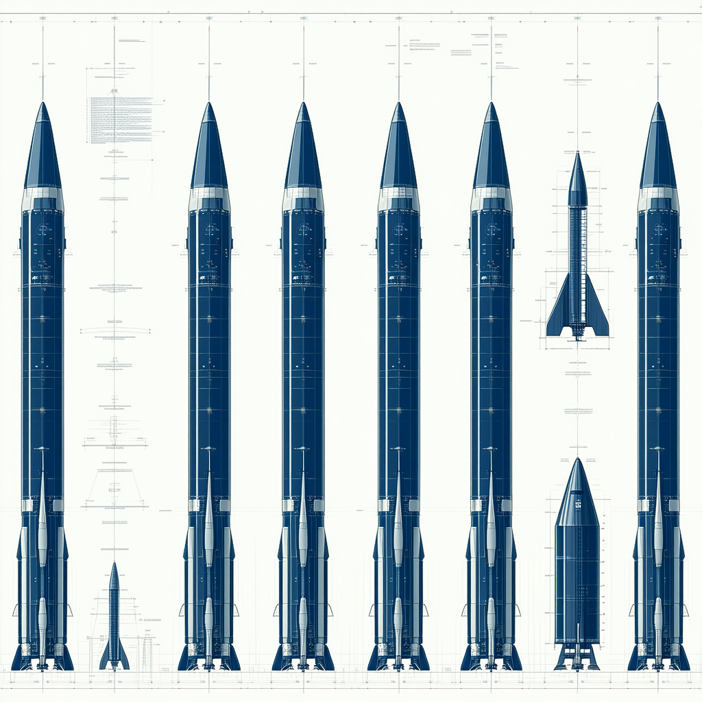There Are Five Rockets Lined Up In A Row, Each With A Different Length