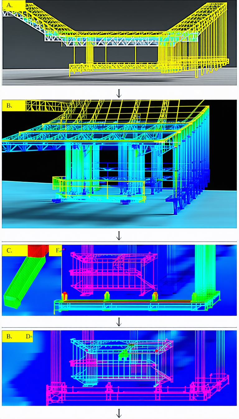 blue yellow drawing building